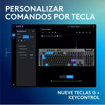 Przewodowa mechaniczna klawiatura gamingowa Logitech G915 X Czarna z podświetleniem RGB