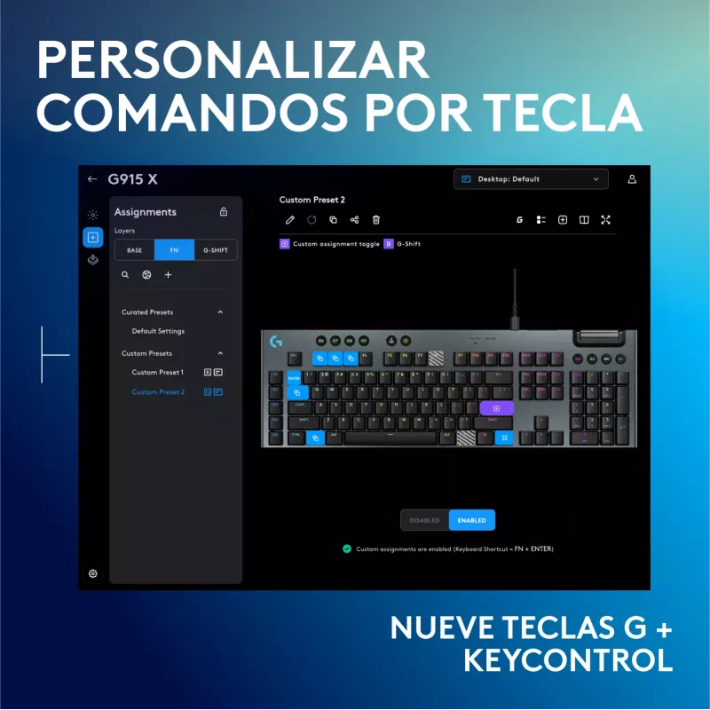 Przewodowa mechaniczna klawiatura gamingowa Logitech G915 X Czarna z podświetleniem RGB