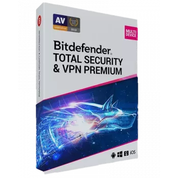 Bitdefender Total Security + Premium VPN | 3 PC | 1 Rok | Tylko UE