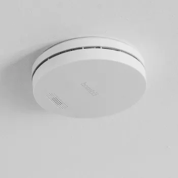 Fotoelektryczny czujnik odbiciowy dymu Hombli HBSA-0109 bezprzewodowy biały