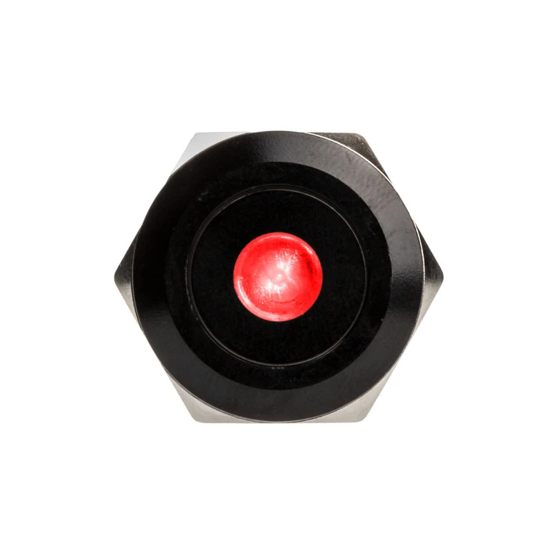 DimasTech wandaloodporny przycisk 22 mm Czarnyline Dot RGB PD223