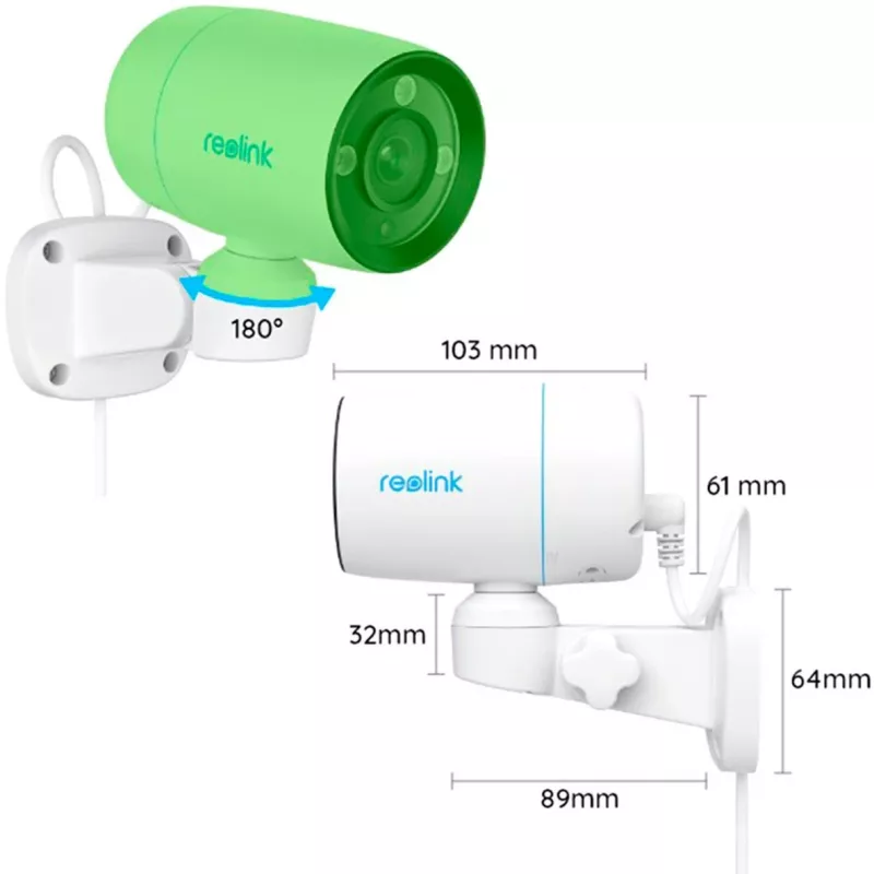 Kamera PoE Reolink P330P 4MP — Nocne widzenie, detekcja ruchu