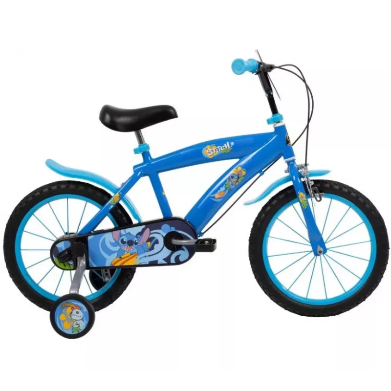 Children's bike HUFFY Disney Stitch 16-inch with training wheels, coaster brake