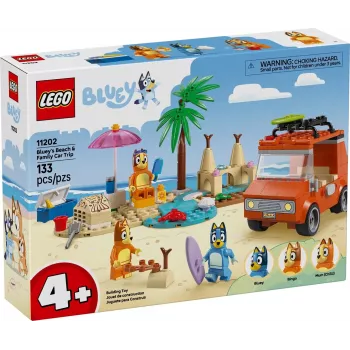 LEGO Bluey niebieski Car Family Trip 11202 — zestaw do zabawy kreatywnej