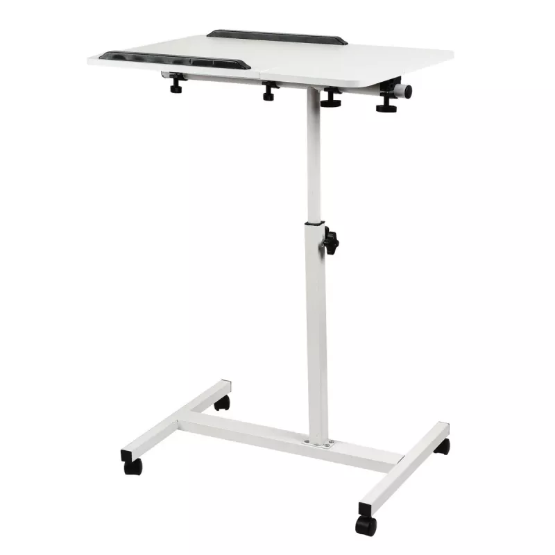 Mobilny stolik/podstawka pod laptop Maclean, biały, regulacja wysokości 59-89 cm, maks. 30 kg, MC-121 W