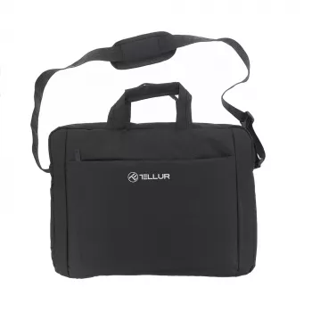 Torba na laptopa Tellur TLL611312 do laptopów 15,6-calowych, Cozy Czarny, wyściełana komora, kieszenie zapinane na zamek