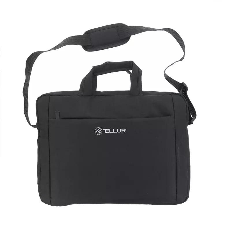 Torba na laptopa Tellur TLL611312 do laptopów 15,6-calowych, Cozy Czarny, wyściełana komora, kieszenie zapinane na zamek