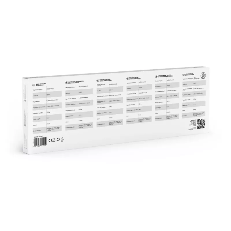 Klawiatura Savio KB-04 do domu/biura USB QWERTY UK International Czarna