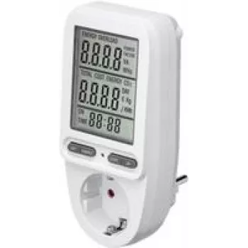 Goobay 64589. Wyświetlacz: LCD. Źródło zasilania: AC, Prąd (maksymalny): 16 A, Maks. moc: 3680 W. Szerokość: 146 mm, Głębokość: 70 mm, Wysokość: 74,5 mm (64590)
