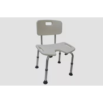 Krzesło prysznicowe REHA FUND Oliwier 81 RF-810 — regulowana wysokość, technopolimer, szerokość siedziska 48 cm, maks. obciążenie 110 kg