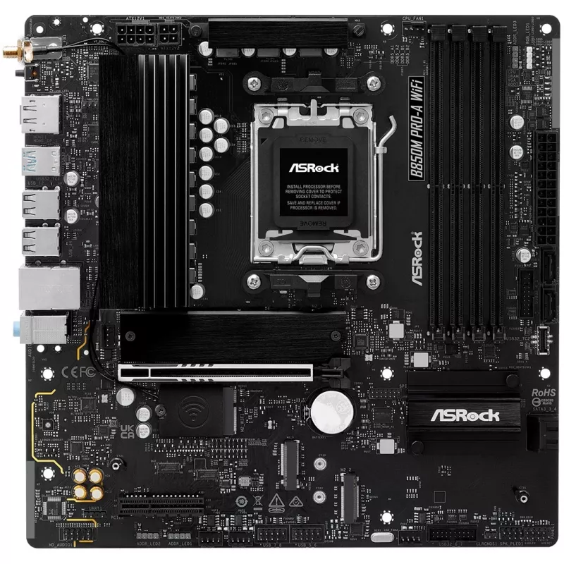 Płyta główna ASRock B850M Pro-A WiFi micro ATX – AMD B850, Socket AM5, DDR5, 4x DIMM, 256GB, Wi‑Fi, 2.5Gb LAN