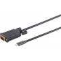 Kabel VGA ShiverPeaks BS10-59025 1 m USB C VGA (D-Sub) Czarny