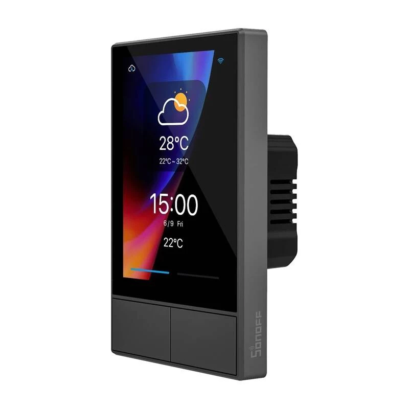 Ścienny inteligentny panel sterowania Wi‑Fi Sonoff NSPanel czarny 120mm