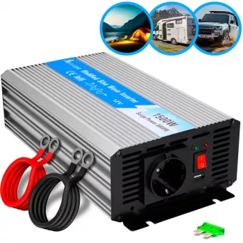 Przetwornica napięcia Extralink 12 V - 230 V, 1500 W, sinus modyfikowany OPIM-1500W