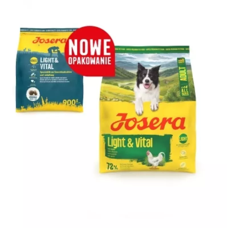 Sucha karma dla psa JOSERA Adult Light & Vital 3 kg — niskokaloryczna kompletna karma dla dorosłych psów, kurczak, 29% białka
