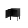 Zestaw stolików nocnych 2 szt. Cama Meble ISLA 44.5×40×59 cm czarny mat MDF/płyta wiórowa