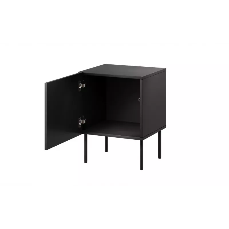 Zestaw stolików nocnych 2 szt. Cama Meble ISLA 44.5×40×59 cm czarny mat MDF/płyta wiórowa