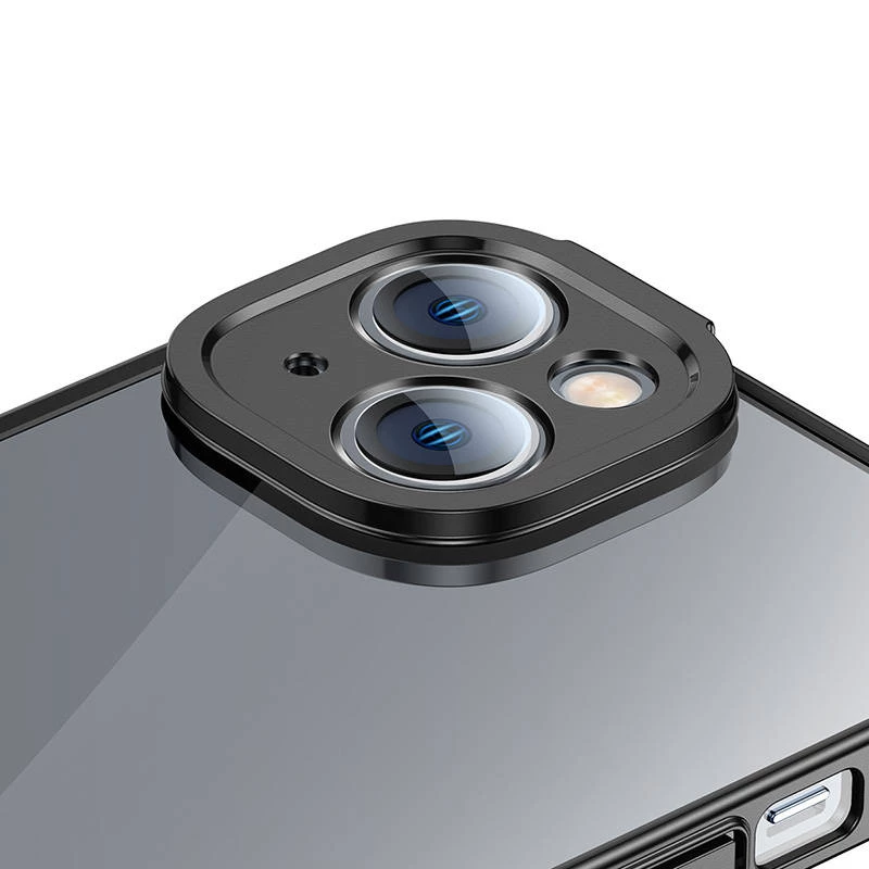 Zestaw przezroczystego etui z brokatem i szkła hartowanego Baseus do iPhone 14 Plus (czarny)