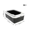 Otwarta kuweta dla kota Rotho Bonnie Cat 572×393×209 mm, technopolimer, 30 L, czarno-szara