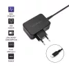 Ładowarka do urządzeń mobilnych QOLTEC 51024 — Uniwersalna ładowarka sieciowa AC, 65W PD, 20V/3,25A, kabel 1,2m, czarna