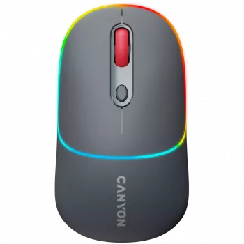 Canyon MW-22 2in1 RGB bezprzewodowa mysz - Szara - Bluetooth/RF - 1600 dpi - ładowalna