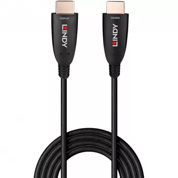 Lindy 15m Fibre Optic Hybrid HDMI 8K60 kabel, 15 m, HDMI Type A (Standard), HDMI Type A (Standard), 48 Gbit/s, Czarny