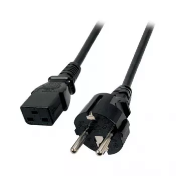 EFB-Elektronik Przewód zasilający z wtyczką uziemiającą 180° - C19 180°, czarny, 1,8 m, 3 x 1,50 mm² Producent: EFB Elektronik (EK511.1,8)