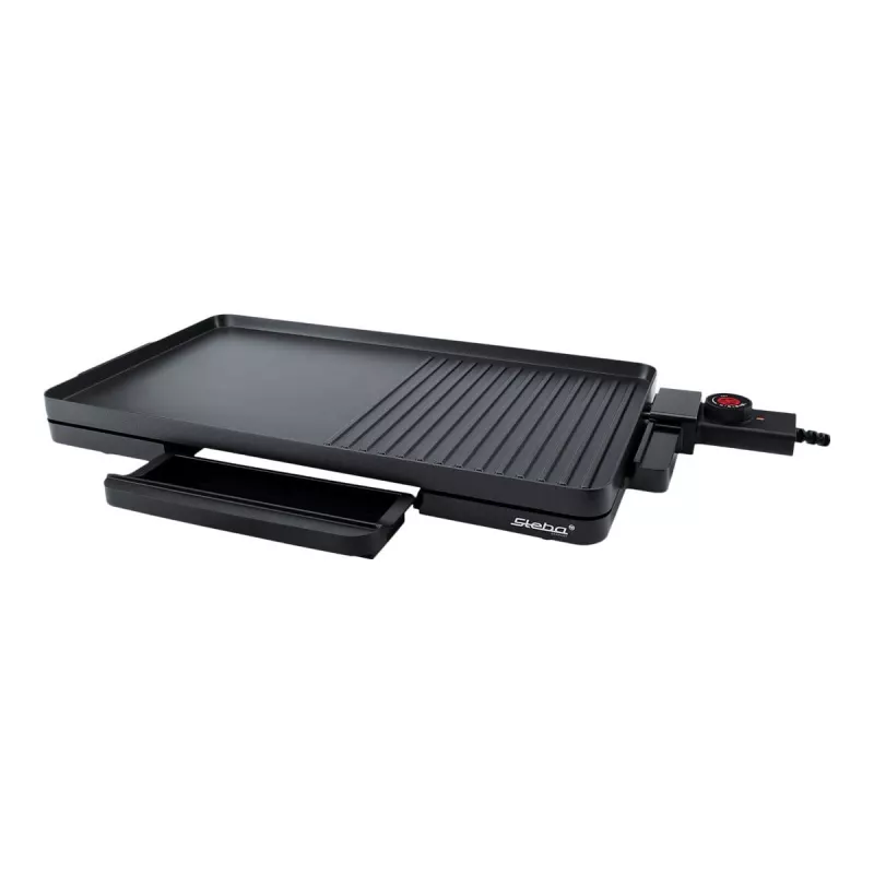 Grill elektryczny stołowy Steba VG 30 cienki z regulacją temperatury, czarny