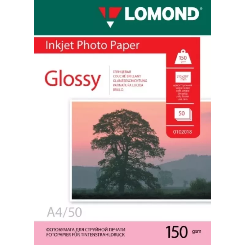 Lomond papier fotograficzny do drukarek atramentowych błyszczący 150 g/m² A4, 50 arkuszy