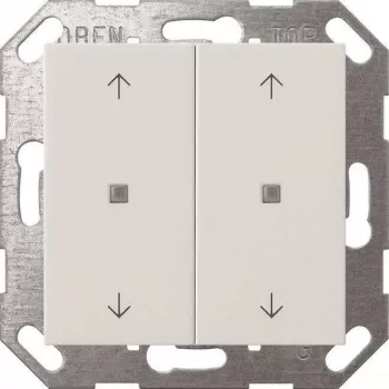 Przycisk ścienny Gira Taster Wippe KNX 2f Reinweiß 517403 — 2-krotny przycisk KNX, biały