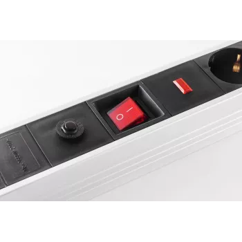 Power Extension S/CONN 09-20565 1.5m 6 AC Outlets Indoor Czarny biały