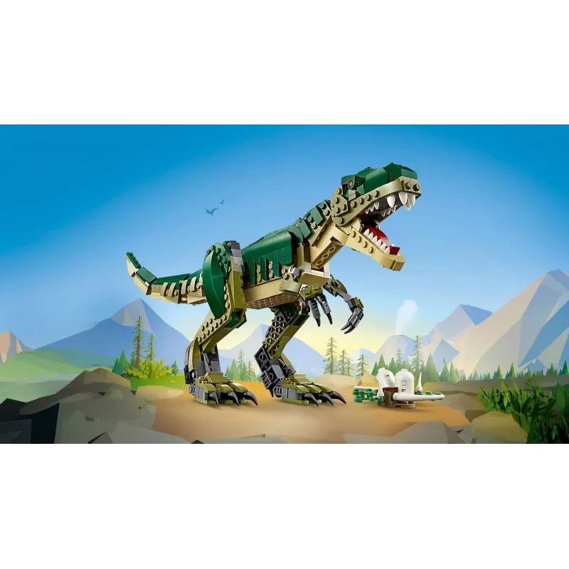 Zabawka konstrukcyjna LEGO Creator 3-w-1 T.Rex, zestaw do zbudowania, 626 szt., wysokość 150 mm, wiek 9+