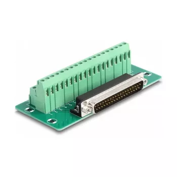 DeLOCK D-Sub 37-pin męski do listwy zaciskowej na szynę DIN 51mm 30mm 116mm