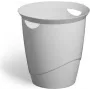Okrągły plastikowy kosz na śmieci szary Durable 776010