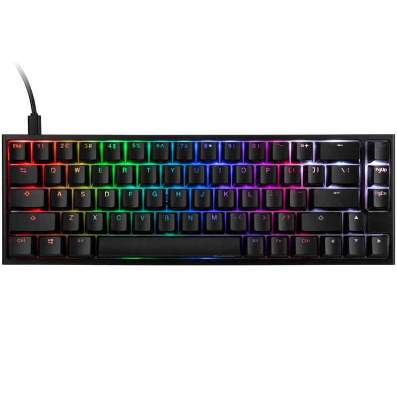 Ducky One 2 SF Gaming klawiatura, MX-niebieski, RGB LED - Czarny (US)