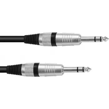 Kabel stereo 6,3 mm (1/4 cala) jack Omnitronic 3021165D, 1 m, wtyk stereo do wtyku stereo