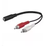 Kabel audio Microconnect AUDALH02 0,2 m 2 x RCA 3,5 mm czerwony
