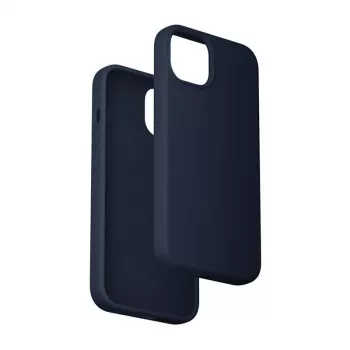 Silikonowe etui Vention KUFL0-20 do iPhone'a 15 Plus, niebieskie — miękka osłona ochronna, smukły fason