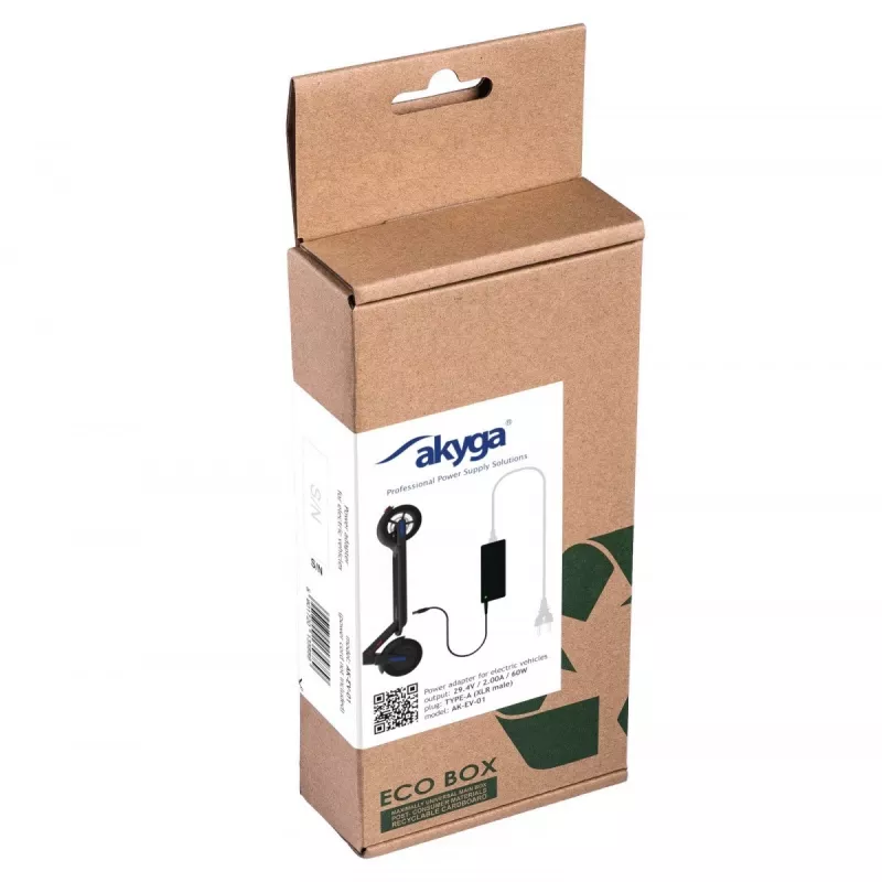 Akyga AK-EV-01 ładowarka do akumulatora roweru elektrycznego 24 V, 29,4 V / 2 A, 60 W, wtyk XLR