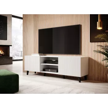 Cama szafka RTV PAFOS 150x42x52 biały matowy