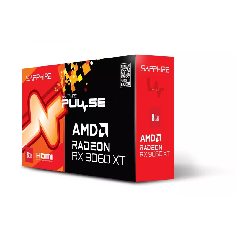 Karta graficzna Sapphire Radeon RX 9060 XT 8GB GDDR6, 128-bit, PCIe 5.0, 3320 MHz, 2x DP + HDMI