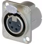 Neutrik NC4FD-LX - 26 mm - 31 mm - Srebrny - IEC 61076-2-103 - IEC 68-2-20 - UL 94 HB - IP40 - -30 - 80 °C (NC4FD-LX)