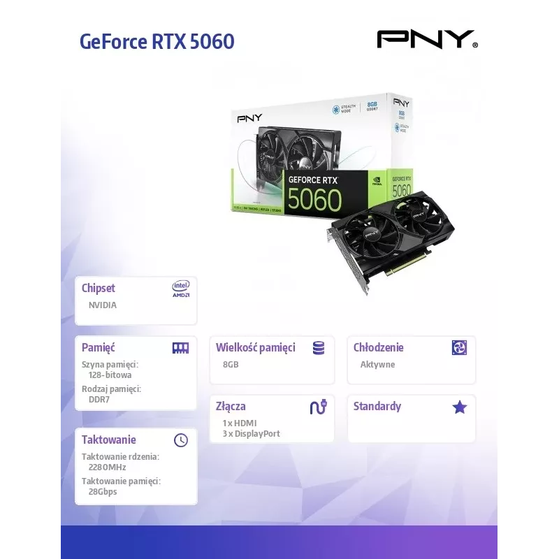Karta graficzna PNY GeForce RTX 5060 8GB