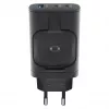 RealPower 450476 ładowarka do urządzeń mobilnych Powerbank, Smartwatch, Tablet Czarna AC Ładowanie bezprzewodowe Szybkie ładowanie Do użytku wewnętrznego