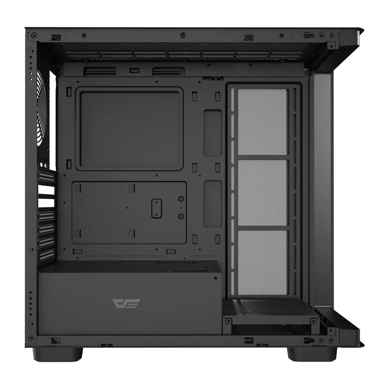 Obudowa komputerowa DarkFlash DS900G (czarna) — kompatybilna z ATX, wieża midi, panel boczny z hartowanego szkła