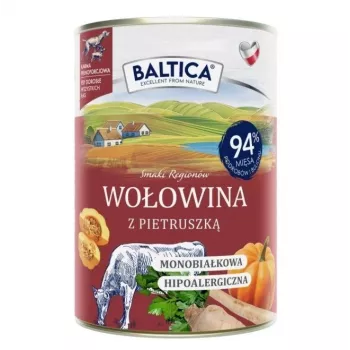 BALTICA regionalne smaki Wołowina z pietruszką - mokra karma dla psów - 400g