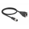 Kabel przejściowy DeLOCK M12 D-kodowany 4-pinowy męski na RJ45 żeński 50 cm