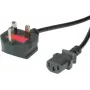 VALUE - kabel zasilający - BS 1363 (M) kątowy do IEC 60320 C13 prosty - AC 250 V - 10 A - 3 m - Czarny