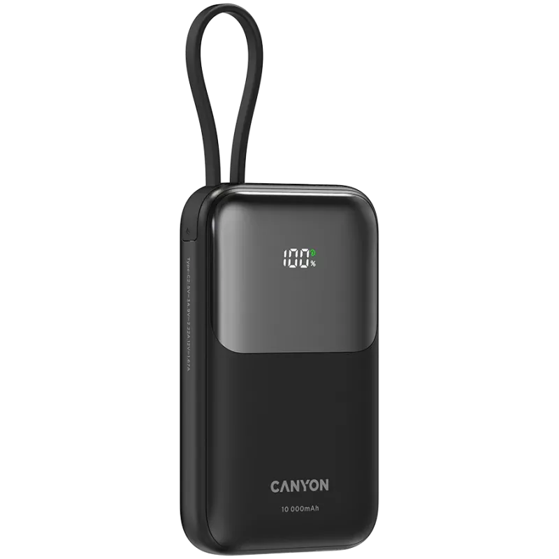 OnPower 101 z wbudowanym kablem 10000 mAh PD22.5W Czarny