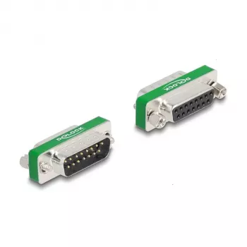 Filtr przeciwzakłóceniowy RF/EMI DeLOCK D-Sub 15-pin męski na żeński filtr dolnoprzepustowy pojemnościowy